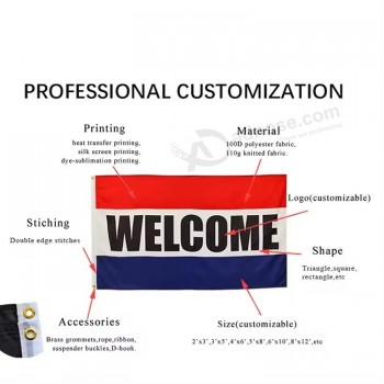 Förderung im Freien benutzerdefinierte Flagge 3x5ft Sublimation blank kundenspezifisches Banner personalisiertes Design Jedes Logo fliegend 3x5 Ft benutzerdefinierte Flagge