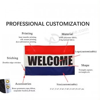 Promotion Outdoor Custom Flag 3x5ft Sublimation Blank Customized Banner Personalized Design Any Logo Flying 3x5 Ft Custom Flag