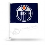 Hochwertige doppelseitige Auto Fenster Flagge 12x18 Edmonton Oilers Flagge mit starkem Mast