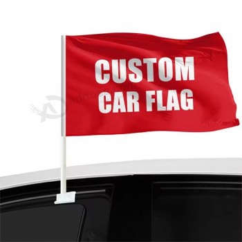 Drapeau de voiture de pays bon marché Livraison rapide Impression polyester drapeau de voiture poteau personnalisé drapeau de fenêtre de voiture vierge