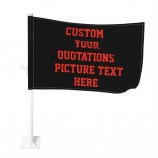 Großhandel benutzerdefinierte leere sublimation Auto Fenster Flagge und Fahnenmast Kunststoff Fahnenmast, 30x45cm 12x18inch Auto Flagge