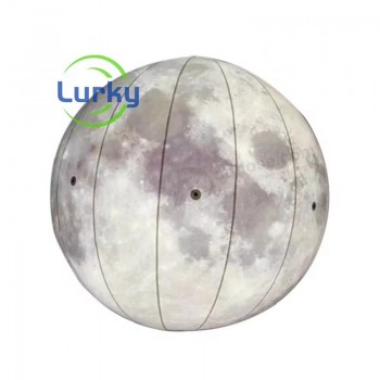 Globo inflable de la luna de la publicidad al aire libre Bola de luz LED comercial inflable de la tierra grande para la decoración