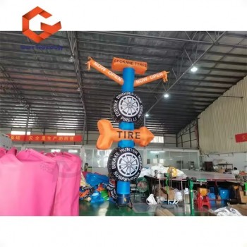 kundenspezifisches Design 3m-6m hoher Reifen / Auto Air Tänzer aufblasbare Welle Sky Dancing Man Für Werbung