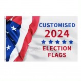 2024 Новый дизайн Америка Американский США 3 * 5 Флаг США Избирательный флаг с логотипом Пользовательский принт