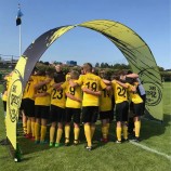 Spanngewebe Hintergrund Bogen Für Messe Racing Tore Flagge und Banner