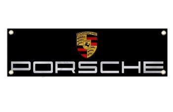 Bandera de la bandera del logotipo del coche 1.5x5 pies para los fanáticos de Pors 100D Poliéster Decoraciones del dormitorio del garaje Por la bandera del coche