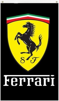 Ferrari Flag 3x5Feet Racing Car Banner For Garage Car Logo Flag Man Cave Decoration