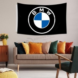 BMWs Racing Flag with 2020 Updated Logo (3x5ft, Vivid Color, 150D Poly) Banner Garage Shop Wall Decor Large Flag Man Cave