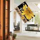 AVOIN colorlife весна-лето пчела подсолнух домашний флаг 28x40 дюймов двусторонний, приветственный праздник мешковин