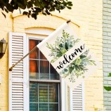 Colorlife Frühling Sommer Blumen Willkommen Haus Flagge 28x40 Zoll doppelseitig außen, Eukalyptus saisonal Bauernhaus Hof Außenflagge