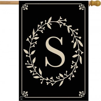 Briarwood Lane classico monogramma lettera S a doppia faccia tutti i giorni doppia bandiera della casa 40 