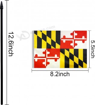 50 State Flags Set Small Mini Hand Held Stick Flag,8.2 x 5.5 Inch