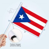 Mini Flag 12 Pack - Piccole bandiere portoricane in miniatura portatili su bastone - Colori vividi e resistenti allo sbiadimento - 5x8 pollici con asta solida