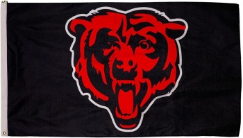 NFL Chicago Bears 3 x 5 Drapeau extérieur durable avec œillets | Drapeau et bannière robustes pour patio de jardin extérieur