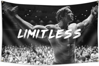 Arnold Ilimitado Motivacional Inspirador Oficina Gimnasio Decoración De Pared Bandera Bandera Bandera Bandera Divertidas Banderas De Dormitorio Universitario