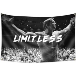 Arnold Limitless Motivational Inspirational Office Gym Wall Decor Flag Banner Flag Banner Funny College Dorm Flags
