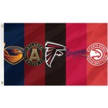 Atlanta Five Team Flag 3x5 feet Basketball Team Flags Holiday Party Sports Yard Indoor Outdoor Decoration Fans Gift