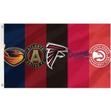 Atlanta Five Team Vlag 3x5 voet Basketbal Team Vlaggen Vakantie Feest Sport Yard Indoor Outdoor Decoratie Fans Gift