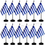 Set di 12 bandiere da scrivania greca, bandiere da ufficio greche Mini Table con 12