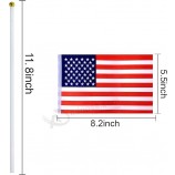 200 pays International Drapeaux du monde Petit Mini Drapeaux tenus à la main sur bâton, 8,2 x 5,5 pouces