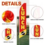 3個の朝食とランチの旗レストランの旗レストランの看板テーマのスウーパー旗フェザーフラグ