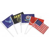 Paquet de 50 drapeau de l’armée américaine américaine, petit mini drapeau tenu à la main drapeau bâton drapeau, adapté aux célébrations militaires américaines et aux fêtes de l’arm