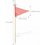 Fisottey Red Cupcake Toppers Triangle Drapeaux Mini Petit cure-dent bâton drapeau Blanc Couleur unie Étiquetage Décoration DIY 50 Pcs