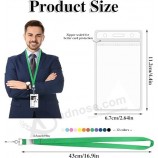 Paquete de 12 cordones de crucero con soporte para tarjeta de identificación, cordón duradero con soporte para tarjeta de identificación impermeable Cordones de crucero para tarjet