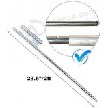 2 paquetes de kit de asta de bandera con estaca de tierra resistente para bandera de plumas empaquetada en una bolsa de viaje duradera portátil, bandera Swooper completa de 12 pies