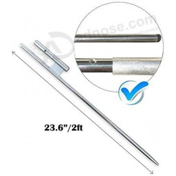 2 paquetes de kit de asta de bandera con estaca de tierra resistente para bandera de plumas empaquetada en una bolsa de viaje duradera portátil, bandera Swooper completa de 12 pies