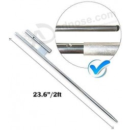 2 Packs Swooper Vlaggenmast met 2 Packs Grondpen, 12 Voet Complete Feather Flag Pole Kit voor Zakelijke Reclamevlaggen
