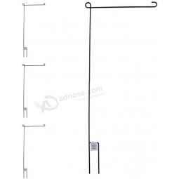 Mât de drapeau de jardin 38 » H x 16 » L, support de porte-drapeau, fer forgé, noir, paquet de 4