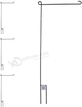 Mât de drapeau de jardin 38 » H x 16 » L, support de porte-drapeau, fer forgé, noir, paquet de 4