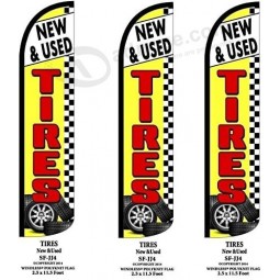 Новые и подержанные шины King Size Flags Pack из 3 | Реклама Флаги бывших в употреблении шин | Атмосферостойкие полиэст
