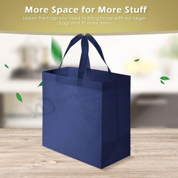 100 pezzi riutilizzabili Totes Bag Set Borsa della spesa non tessuta con manici Tessuto Portatile Tote Bag Bulk per lo shopping Eventi Festa