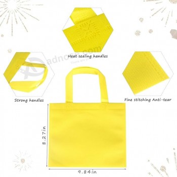 20 pz riutilizzabili Borse Bomboniere, Piccoli Sacchetti Goodie in tessuto non tessuto, Treat Tote Gift Bags con manici per bambini Compleanno, Baby Shower