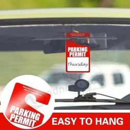 500 Pcs Parking Permit Hang Tags Bulk, Temporary Parking Passes Parking Placards Plastic Blank PVC 3 x 5 Inch for Car Rear View Mirror