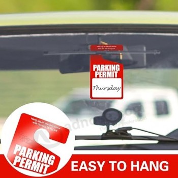 500 Stuks Parkeervergunning Hang Tags Bulk, Tijdelijke Parkeerpassen Parkeerborden Plastic Leeg PVC 3 x 5 Inch voor Auto Achteruitkijkspiegel