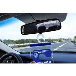 Soporte para carteles de estacionamiento para discapacitados - Funda para colgar soporte de permiso de estacionamiento para discapacitados con gancho más grande de Tbuymax