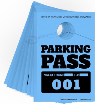 Cartellino per permesso di parcheggio MESS (001-500 numerato) Cartellini per pass di parcheggio - Cartellini per parcheggio auto - Permesso di parcheggio appeso