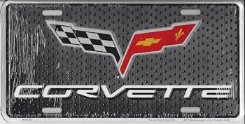 Corvette Novelty Front License Plate 6x12 Metal Car Tag