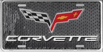 Corvette nouveauté plaque d’immatriculation avant 6x12 plaque de voiture en métal