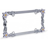 Cruiser Accessories 19130 Cadre de plaque d’immatriculation Daisy, chrome/peint