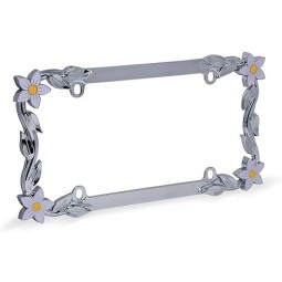Cruiser Accessories 19130 Daisy License Plate Frame, Chrome/Painted