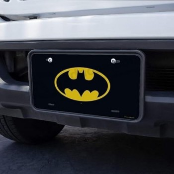 グラフィック&MORE、バットマン、クラシック、バットシールド、ロゴ、ノベルティ、メタル、バニティタグ、ナンバープレート