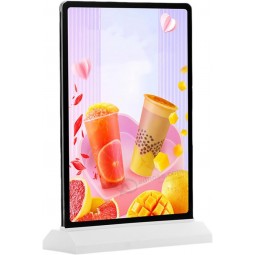 LED-Licht Box Schilderhalter, übersichtlicher Tisch aufbewahren Top-Werbedisplay mit Sockel, doppelseitige Menüflyer-Display-Ständer aus Kunststoff