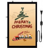 Cadre d’affiche LED noir, cadre photo 16 » x 24 », panneau de trottoir pour affichage publicitaire, cadre en aluminium avec rétroéclairage LED