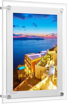 18x24 pollici RGB LED Poster Frame - Cornice retroilluminata in acrilico, insegna Light Box montata a parete per teatri, catene di negozi e ristoranti espositori pubblicitari