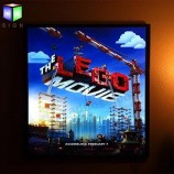 16X24 인치 블랙 LED 백라이트 포스터 프레임 영화 포스터 디스플레이 홈 데코 액자, 벽 예술 알루미늄 조명 사진