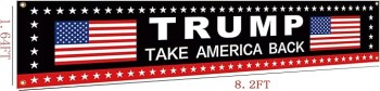 Donald Trump 2024 Vlag Trump Take American Back Grote Banner Trump American Banner Teken Yard Reclame Polyester Yard Signs Party Outdoor